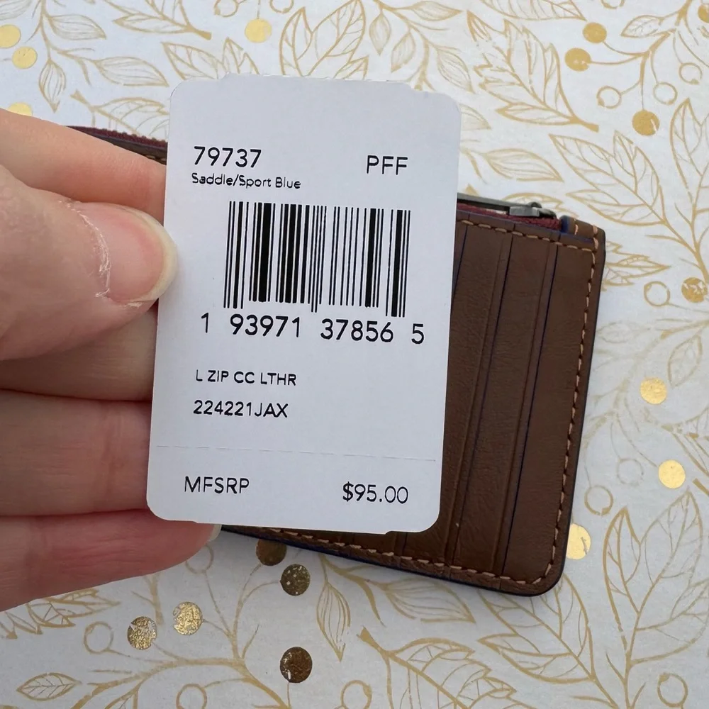 Coach L-Zip Card Case with Reflective Coach Patch Wallet 79737 - Picture 3 of 6